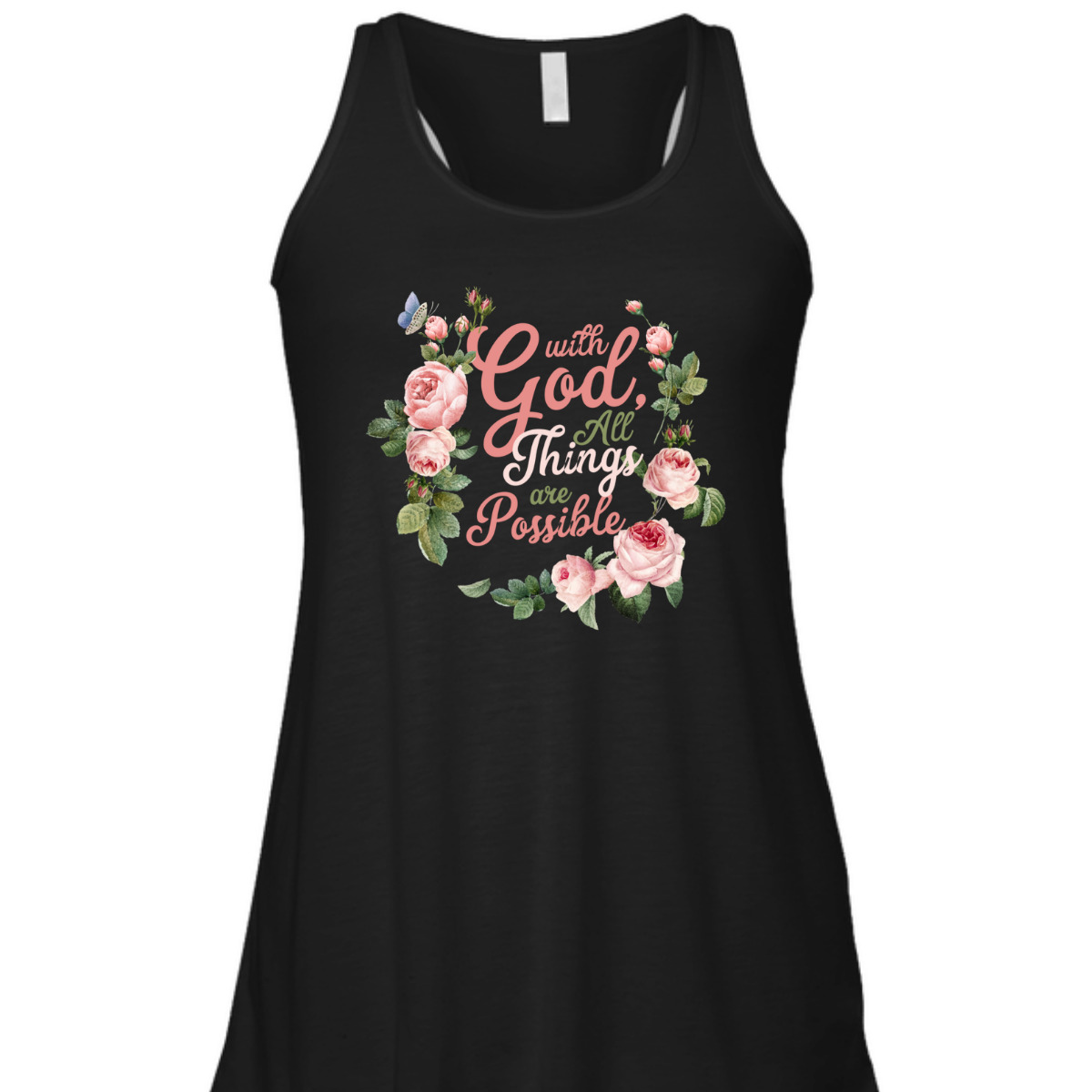 With God All Things Are Possible Prayer Bible Verse T-Shirt