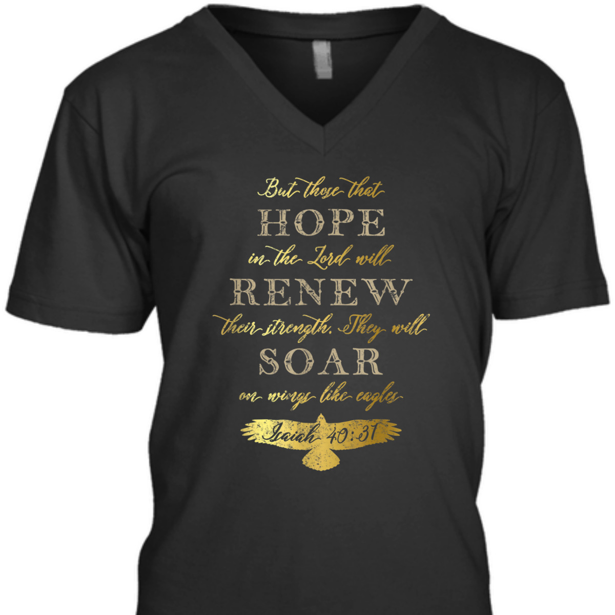 Wings Like Eagles Isaiah 40:31 Bible Verse T-Shirt