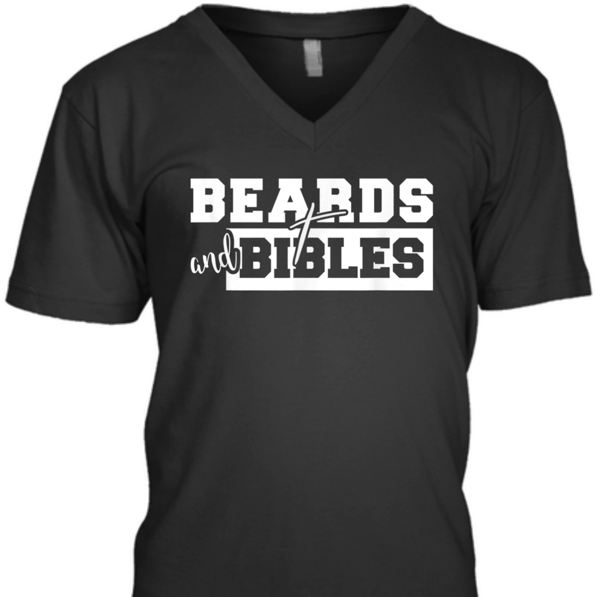 Beards And Bibles T-Shirt Christian Cross Religious Gift