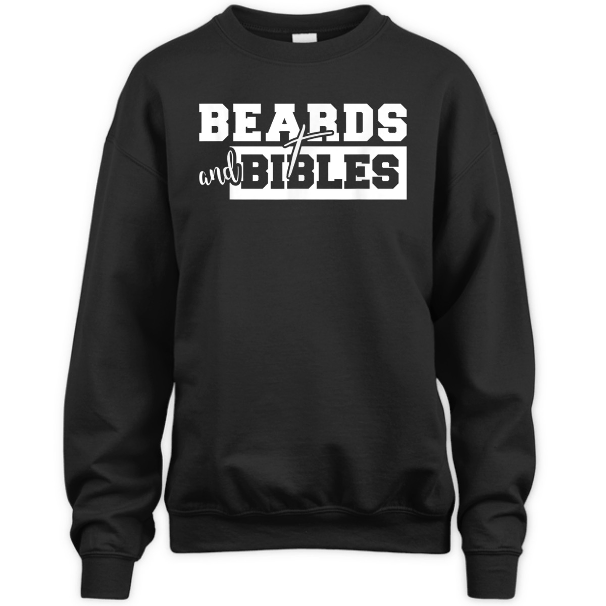 Beards And Bibles T-Shirt Christian Cross Religious Gift