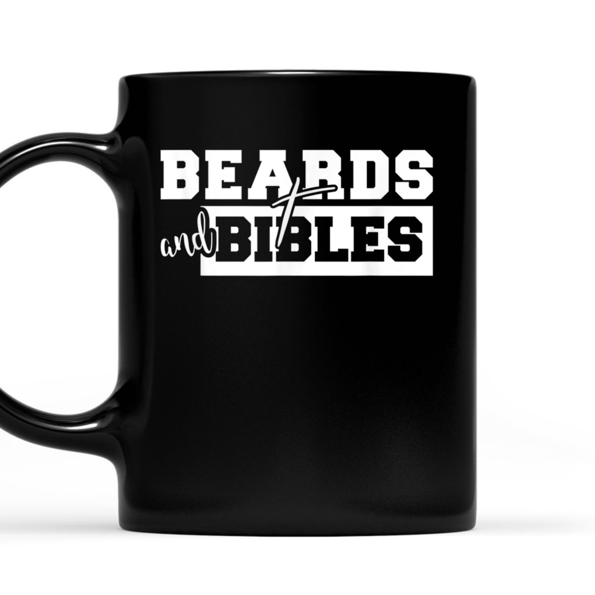 Beards And Bibles T-Shirt Christian Cross Religious Gift