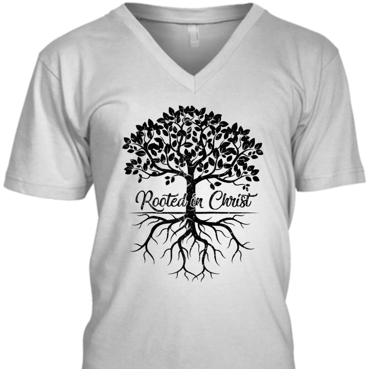 Rooted In Christ Christian Bible Verse T-Shirt Religious Gift