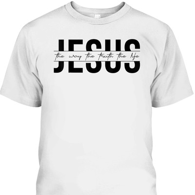 Retro Bible Verse T-Shirt John 146 The Way The Truth The Life Christian Religious Gift