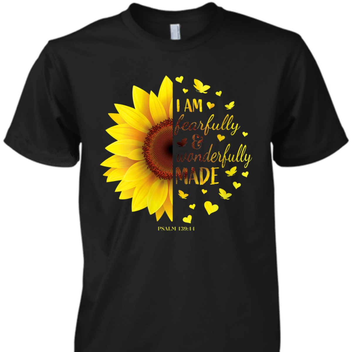 Bible Verse T-Shirt I Am Fearfully And Wonderfully Made Christian Gift