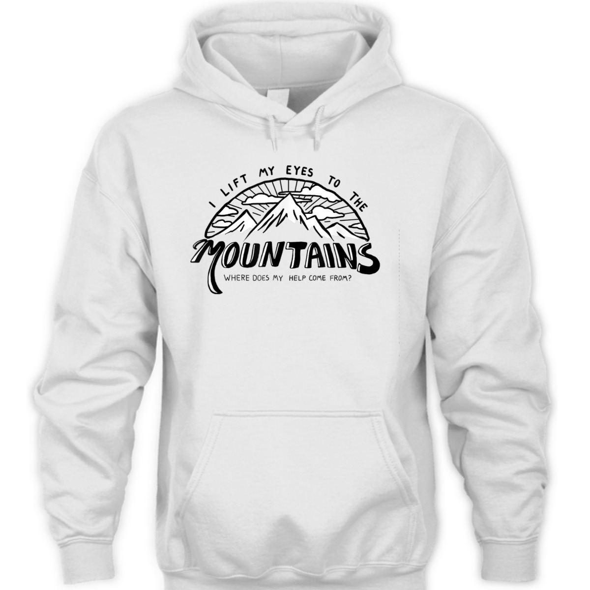 I Lift My Eyes To The Mountains Psalm 121 Christian Bible Verse T-Shirt