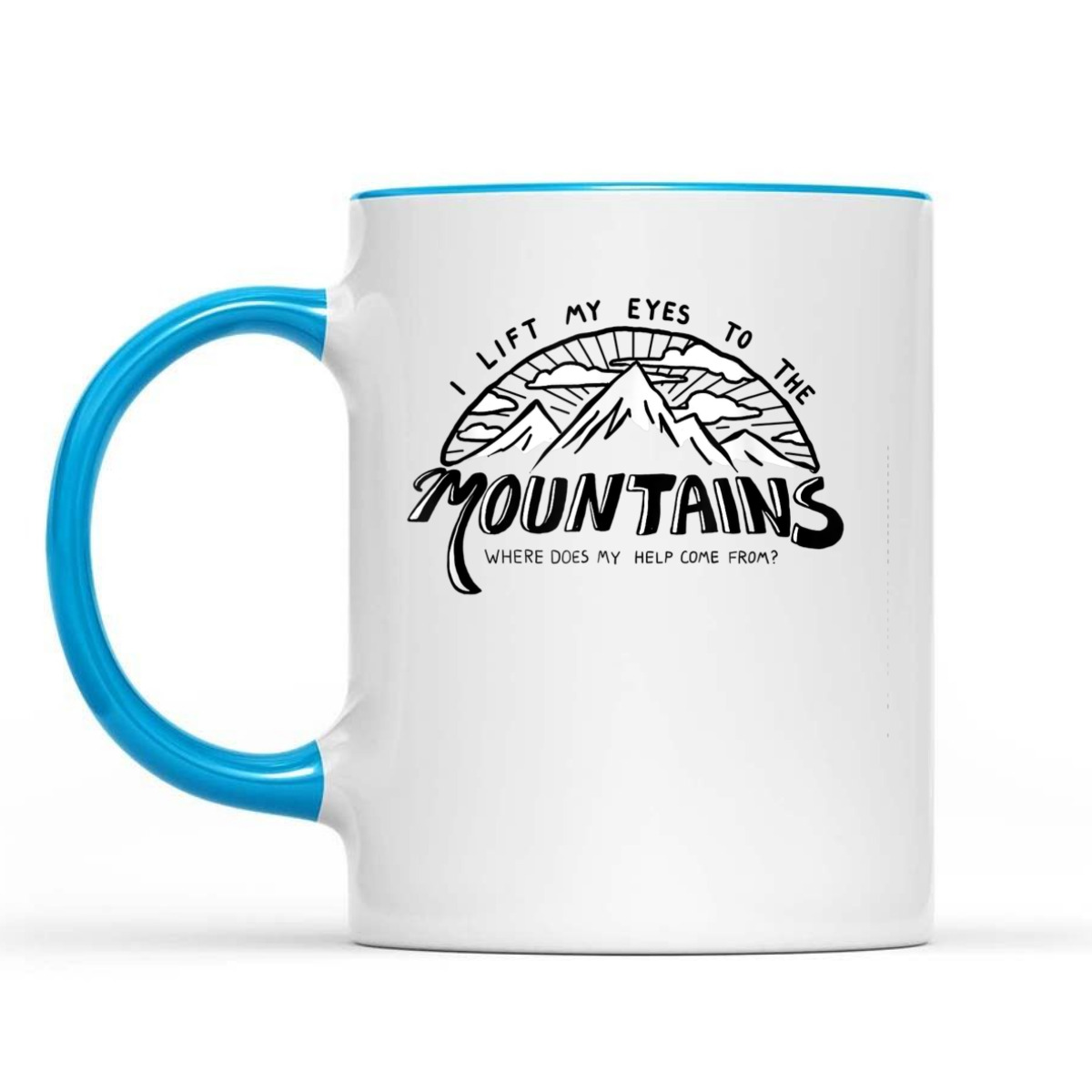 I Lift My Eyes To The Mountains Psalm 121 Christian Bible Verse T-Shirt