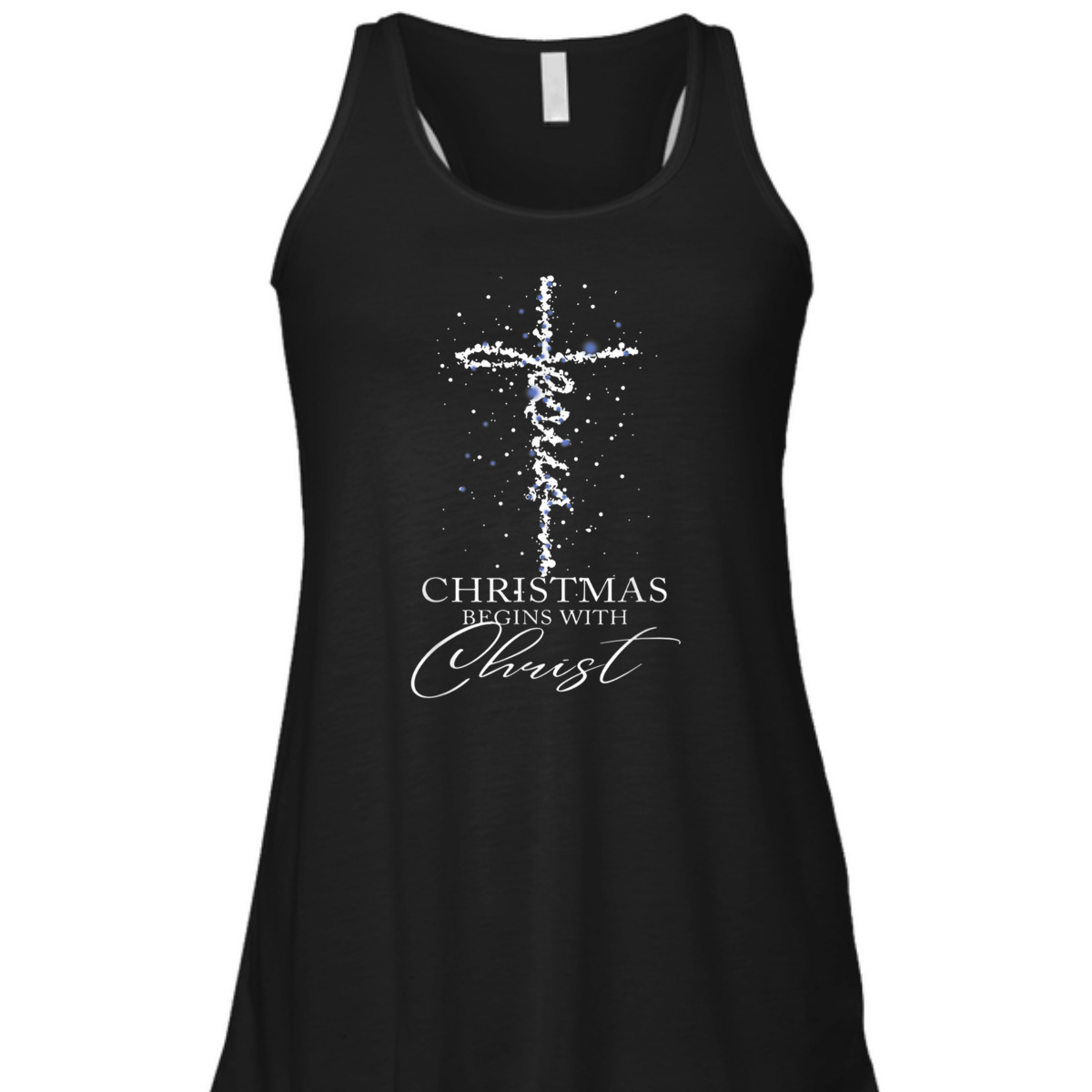 Christmas Begins With Christ T-Shirt Christian Cross Christmas Gift