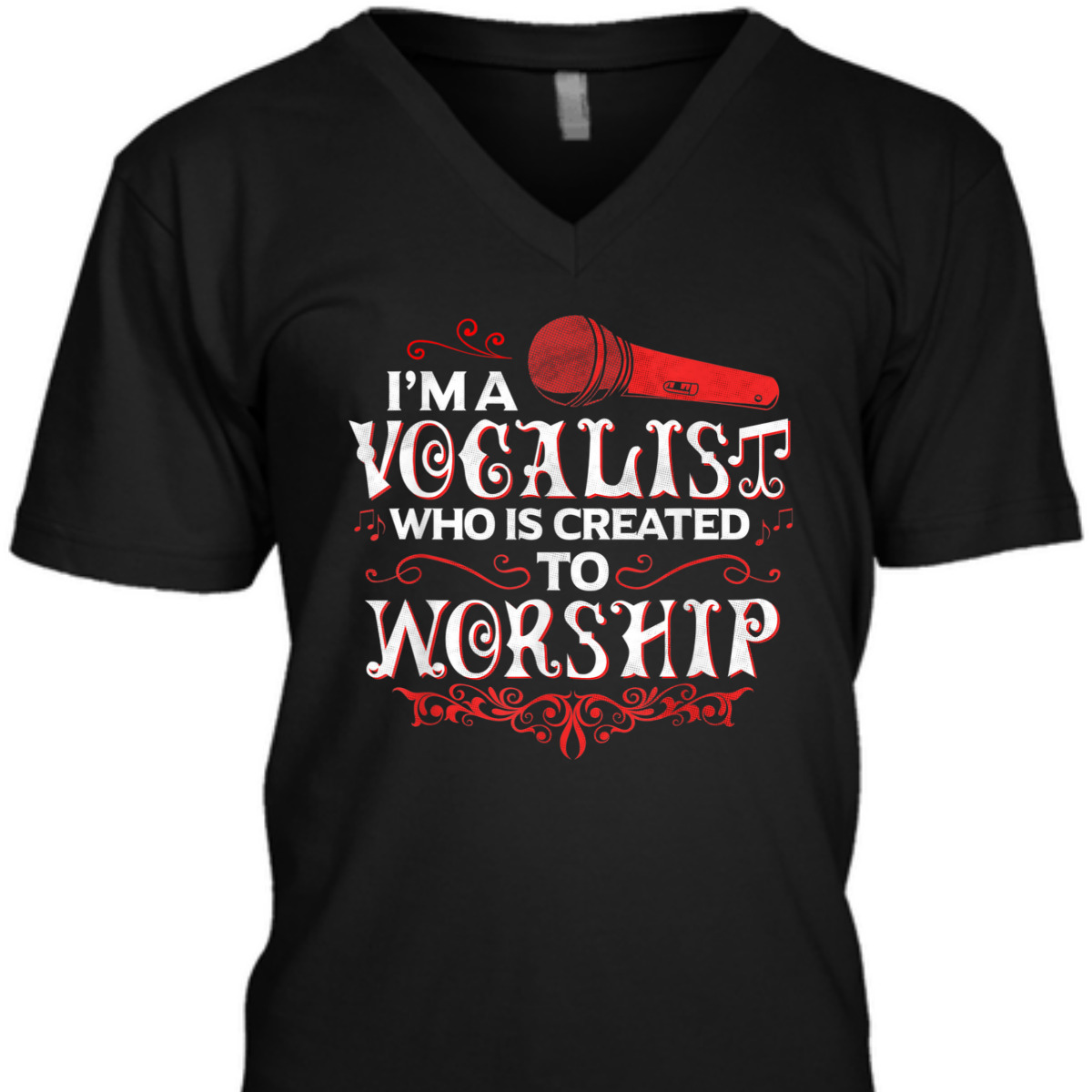 I'm A Vocalist Created To Worship T-Shirt Christian Music Gift I'm A Vocalist Created To Worship T-Shirt Christian Music Gift