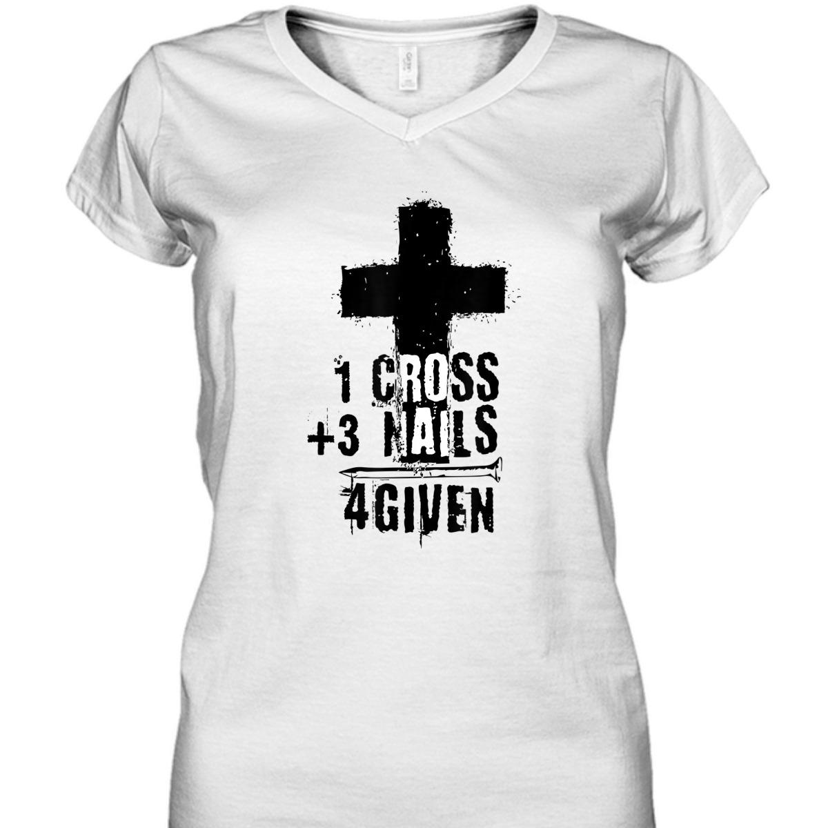 One Cross Plus Three Nails Equals Forgiven T-Shirt One Cross Plus Three Nails Equals Forgiven T-Shirt