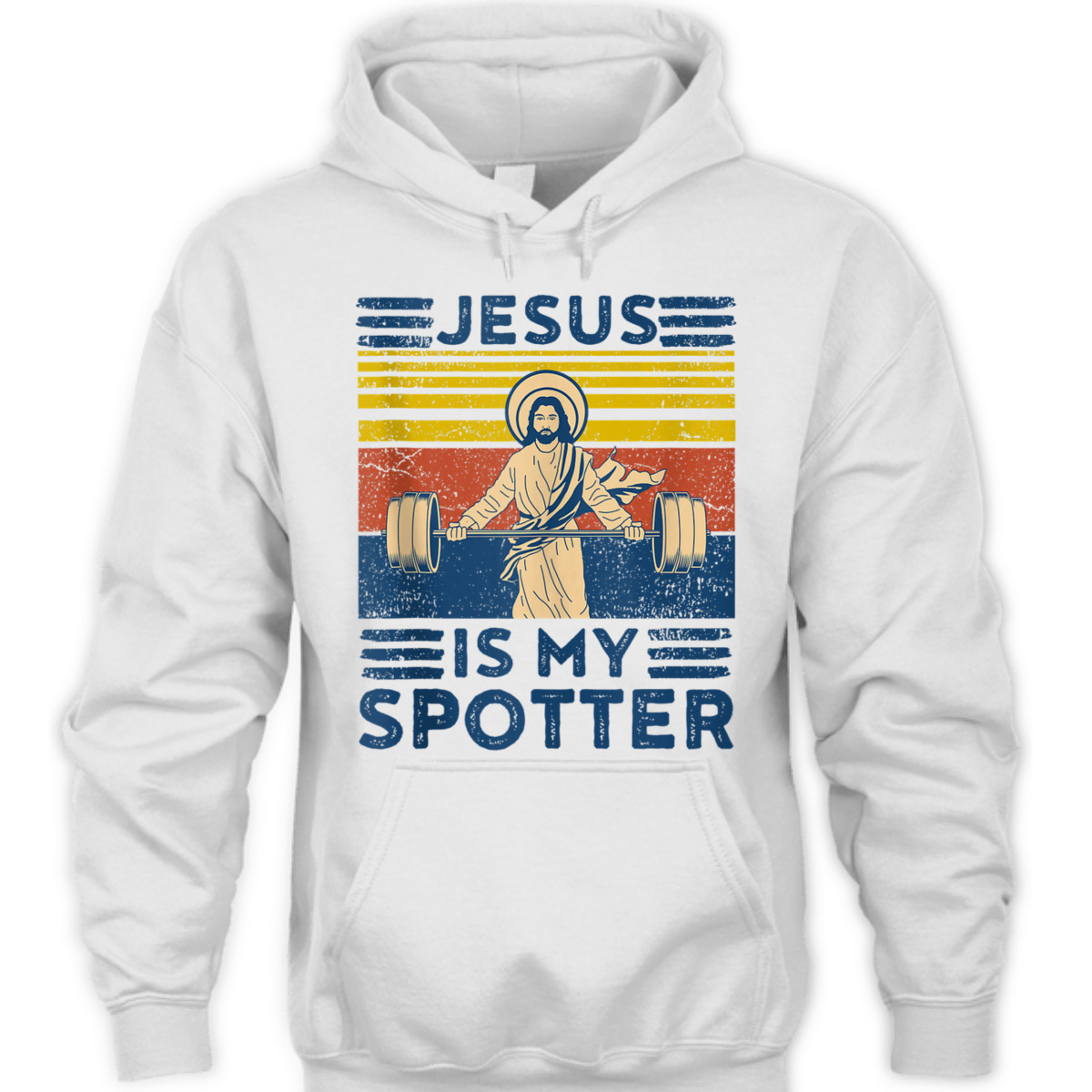 Funny Christian T-Shirt Athlete Workout Gym Jesus Is My Spotter Funny Christian T-Shirt Athlete Workout Gym Jesus Is My Spotter