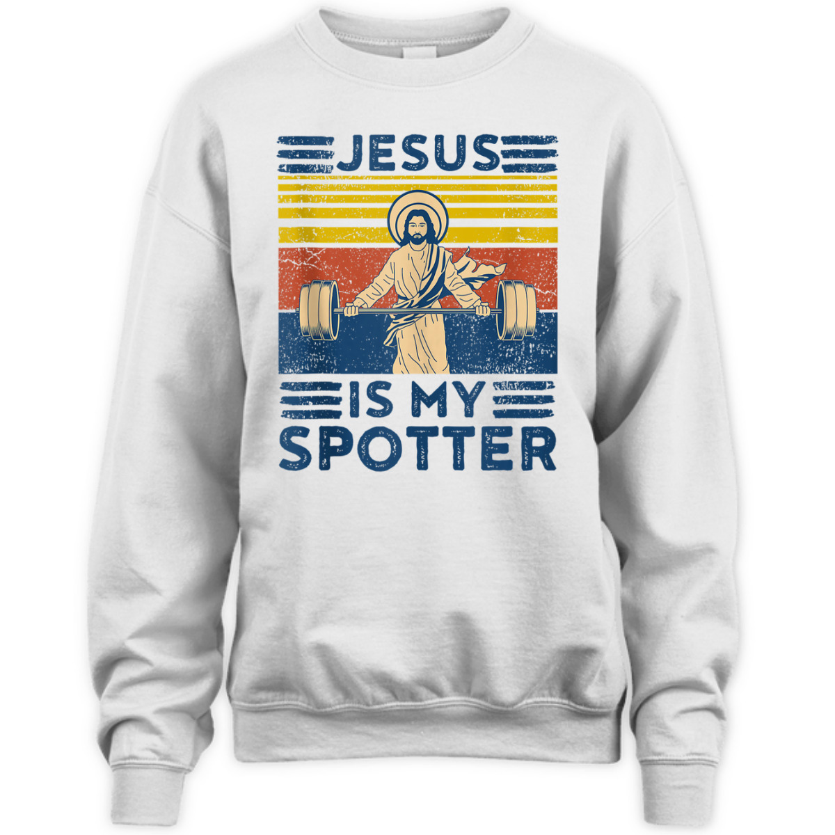 Funny Christian T-Shirt Athlete Workout Gym Jesus Is My Spotter Funny Christian T-Shirt Athlete Workout Gym Jesus Is My Spotter