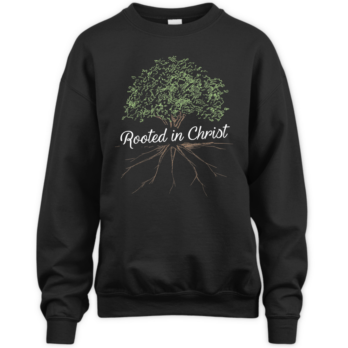 Rooted In Christ T-Shirt Christian Religious Gift
