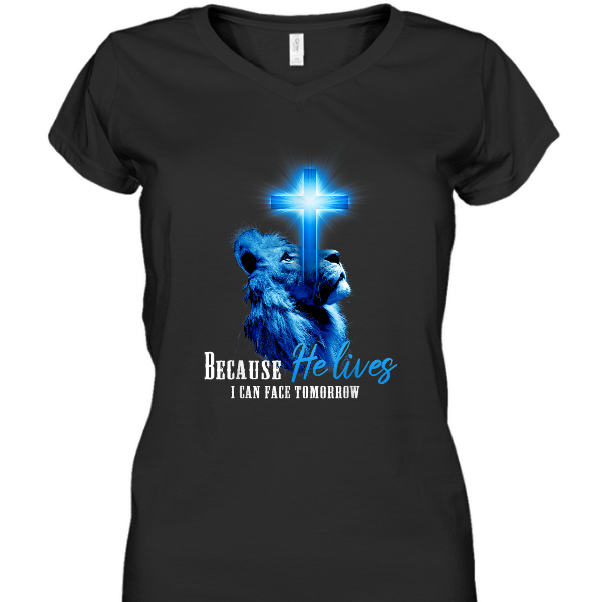 Christian Bible Verse I Can Face Tomorrow T-Shirt Lion Religious Gift