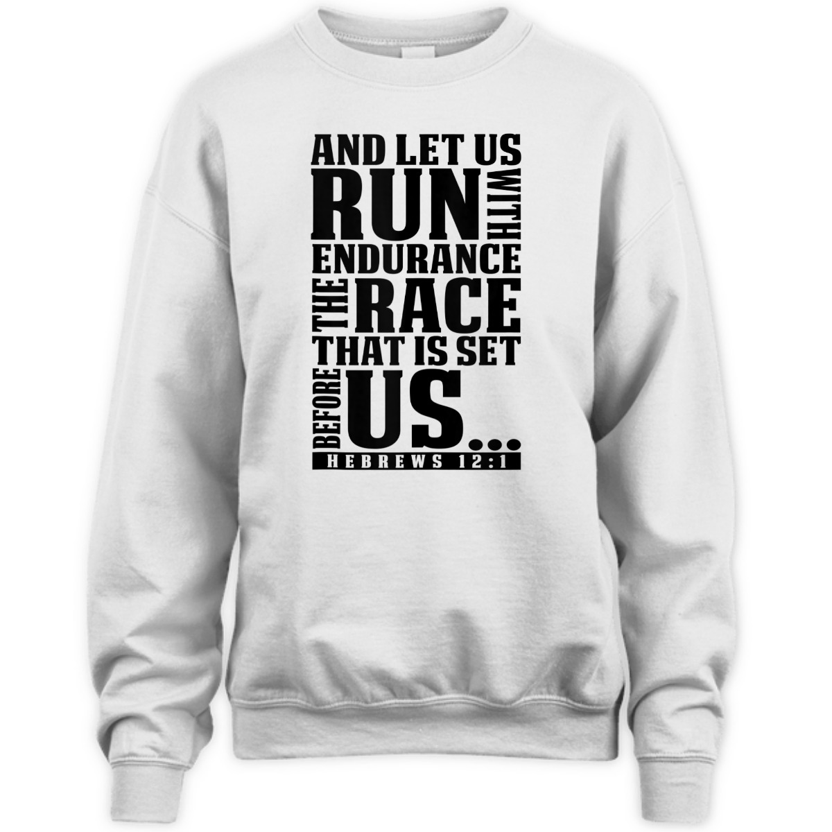 Bible Verse T-Shirt Let Us Run With Endurance Hebrews 12:1 Christian Racers Religious Gift Bible Verse T-Shirt Let Us Run With Endurance Hebrews 12:1 Christian Racers Religious Gift