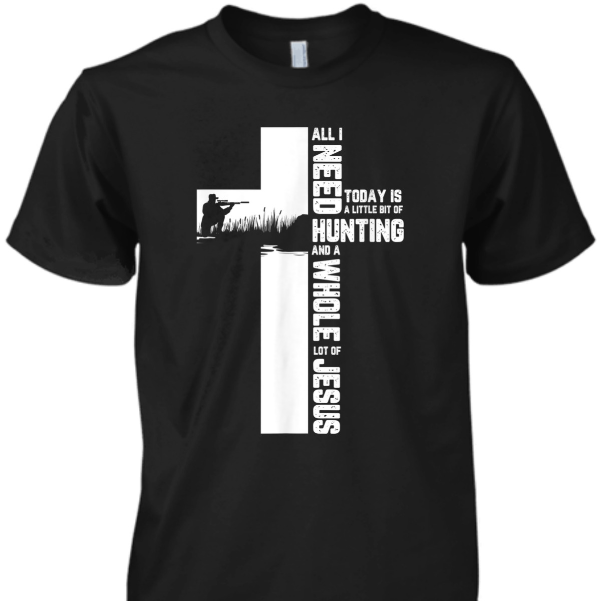 Hunting And A Whole Lot Of Jesus Christian Cross Religious T-Shirt Hunting And A Whole Lot Of Jesus Christian Cross Religious T-Shirt