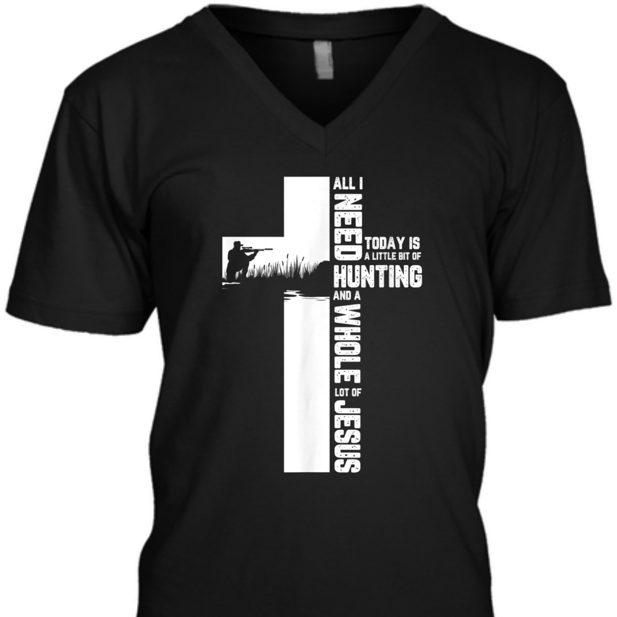 Hunting And A Whole Lot Of Jesus Christian Cross Religious T-Shirt Hunting And A Whole Lot Of Jesus Christian Cross Religious T-Shirt