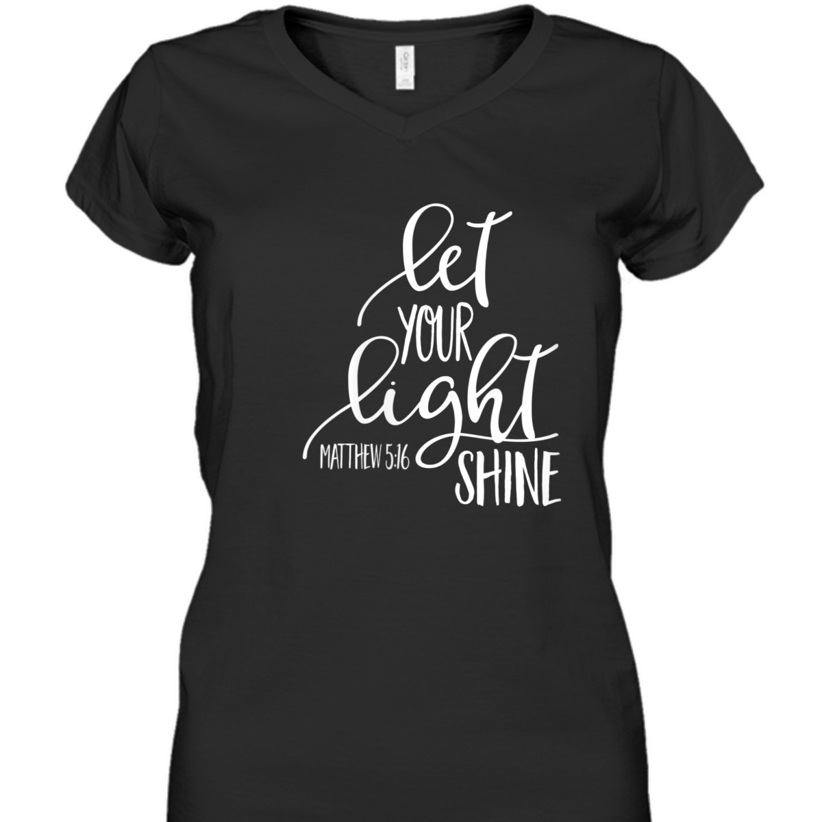 Matthew 5:16 Bible Verse T-Shirt Let Your Light Shine Matthew 5:16 Bible Verse T-Shirt Let Your Light Shine