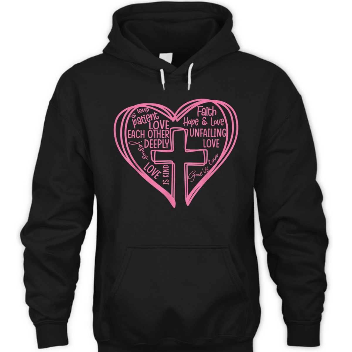 Valentines Day T-Shirt Pink Heart Christian Cross Religious Gift Valentines Day T-Shirt Pink Heart Christian Cross Religious Gift