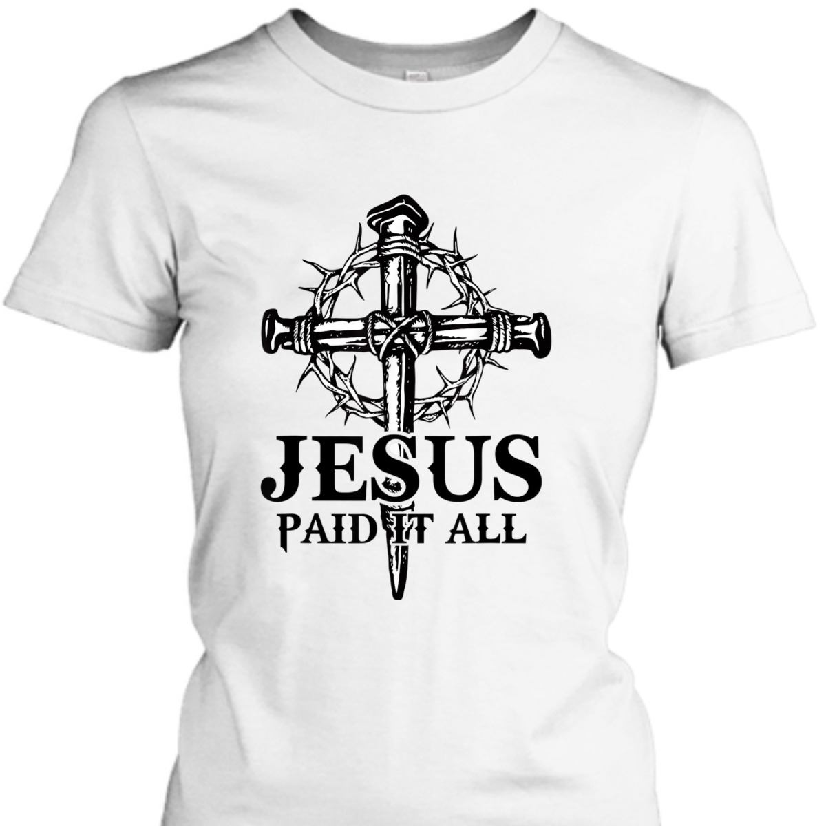 Jesus Paid It All Christian Cross T-Shirt
