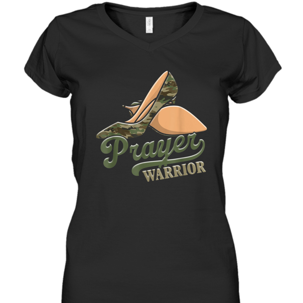 Camo Heels Prayer Warrior T-Shirt