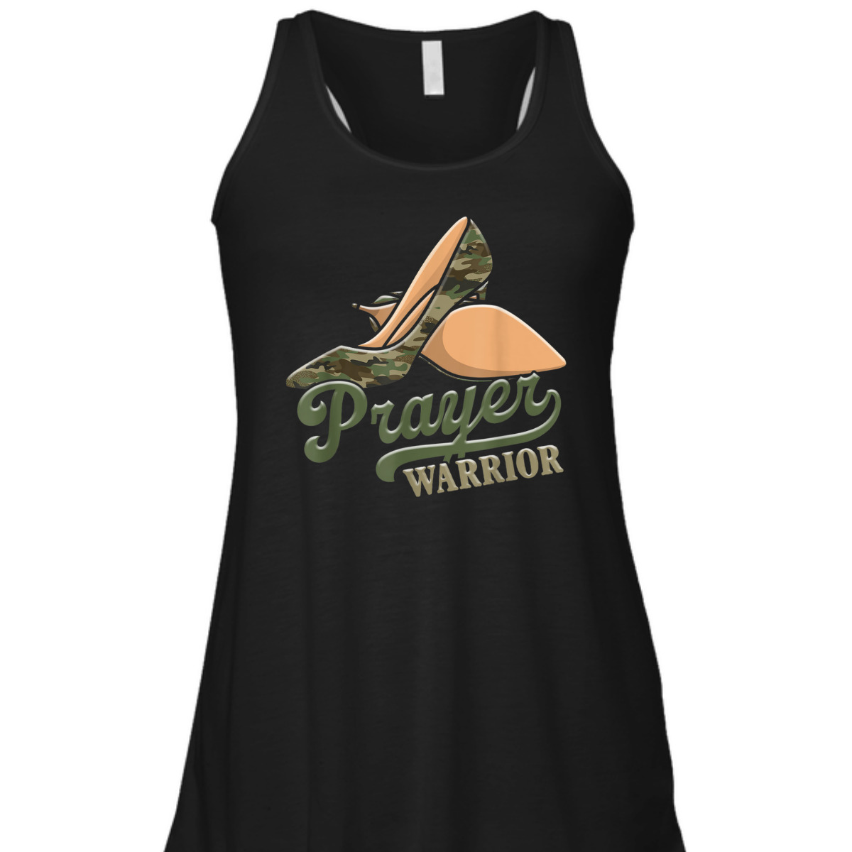 Camo Heels Prayer Warrior T-Shirt Camo Heels Prayer Warrior T-Shirt