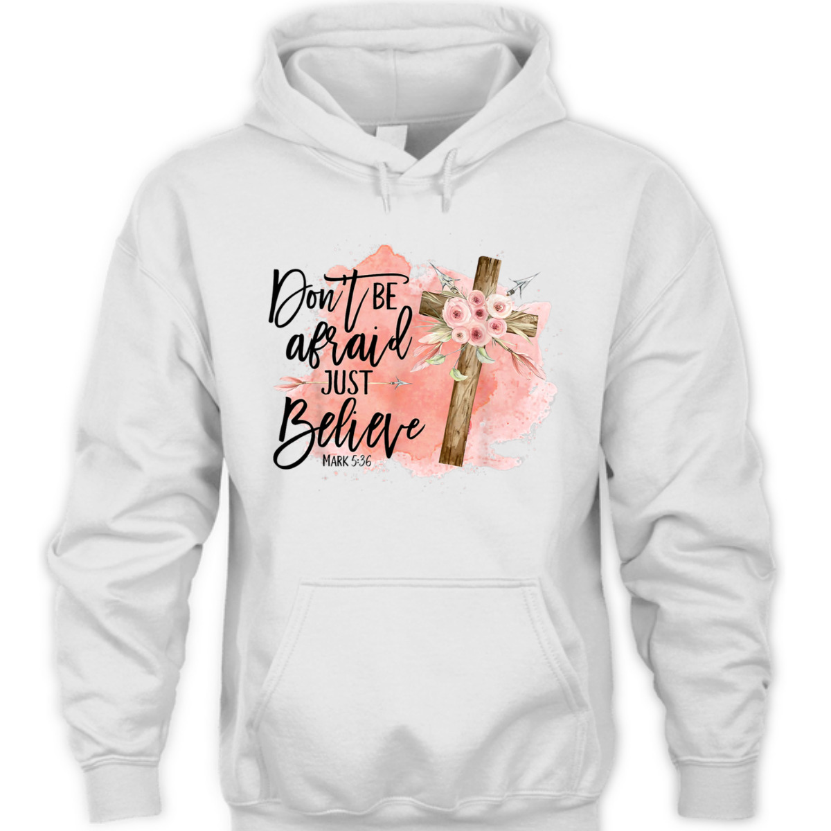 Floral Bible Verse T-Shirt Christian Cross Don't Be Afraid Just Believe Mark 5:36 Floral Bible Verse T-Shirt Christian Cross Don't Be Afraid Just Believe Mark 5:36