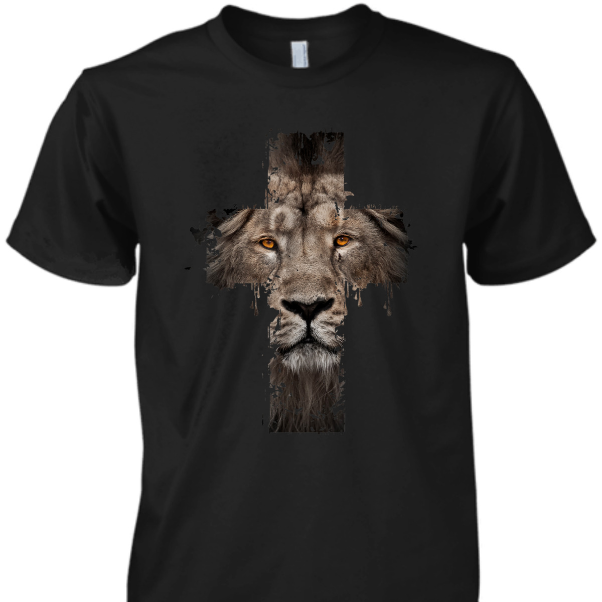 Religious Jesus The Lion Of Judah Cross Retro T-Shirt Religious Jesus The Lion Of Judah Cross Retro T-Shirt