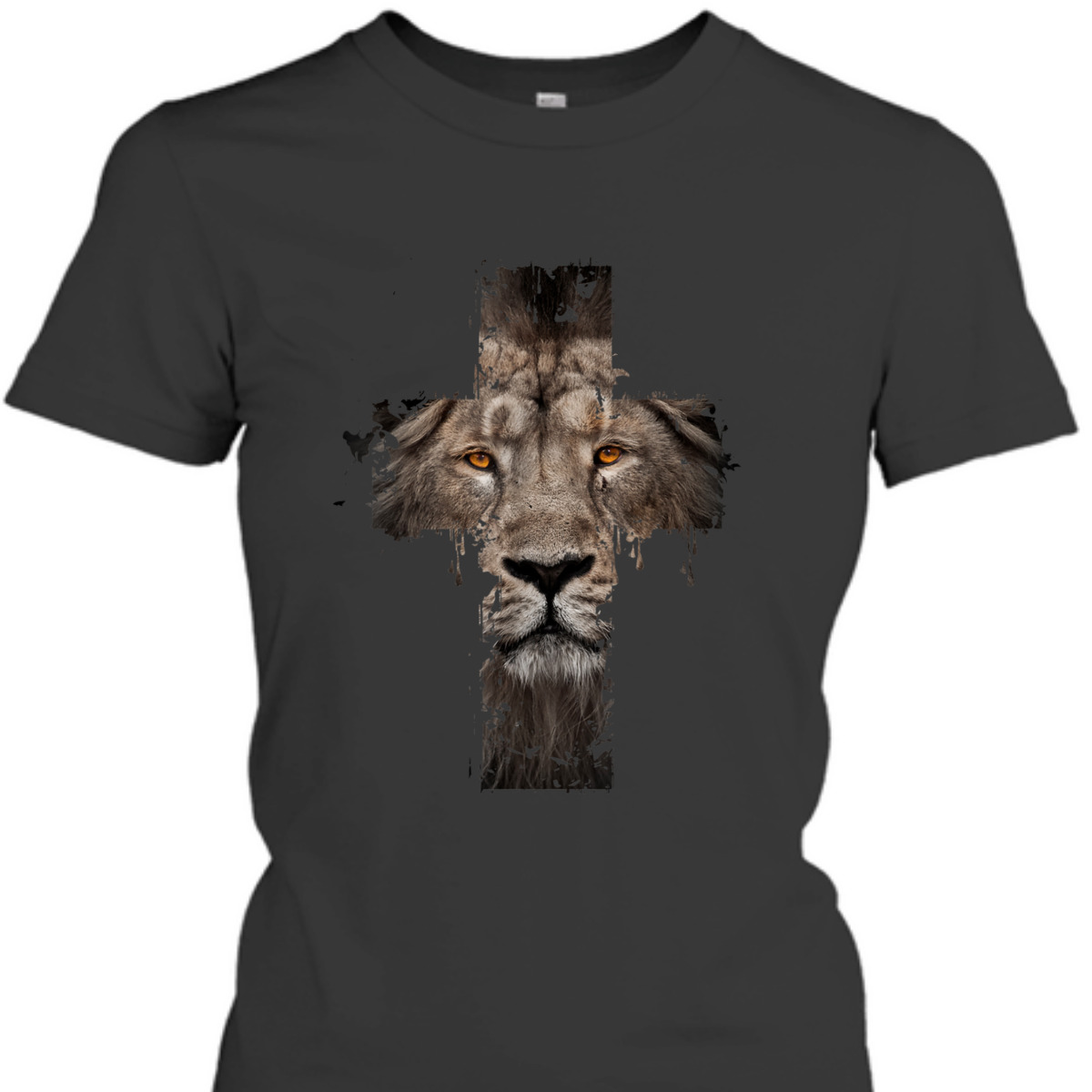 Religious Jesus The Lion Of Judah Cross Retro T-Shirt Religious Jesus The Lion Of Judah Cross Retro T-Shirt
