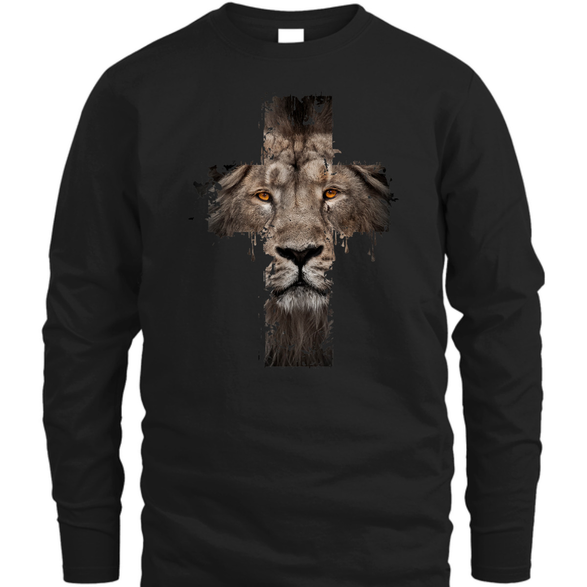 Religious Jesus The Lion Of Judah Cross Retro T-Shirt