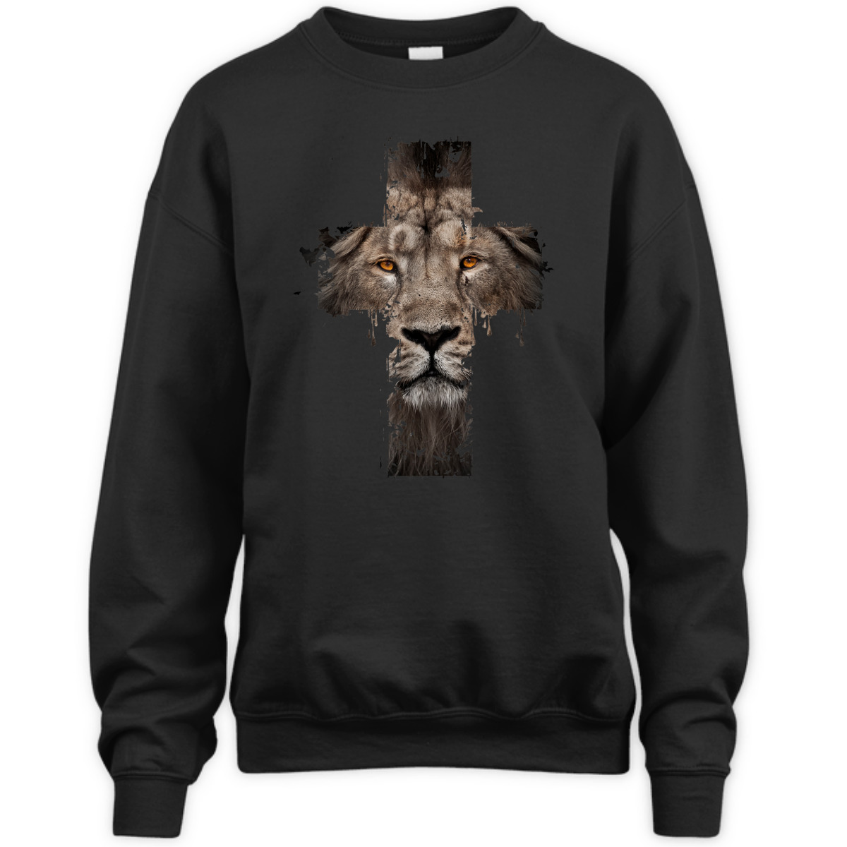 Religious Jesus The Lion Of Judah Cross Retro T-Shirt