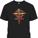 Nails And Crown Of Thorn Jesus Cross Forgiven T-Shirt