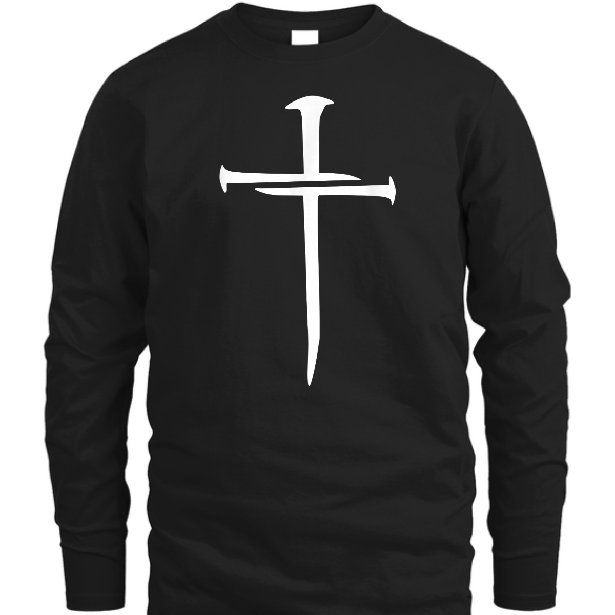 Christian Nail Cross Faith Distressed Religious T-Shirt