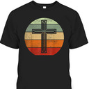 Jesus Retro Cross Christ God Faith Religious Christian T-Shirt