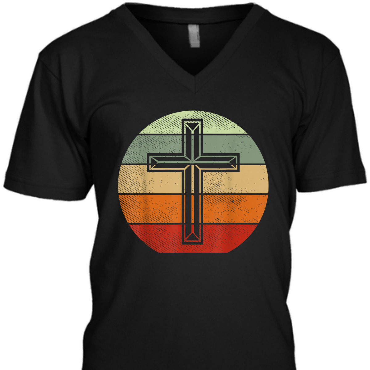 Jesus Retro Cross Christ God Faith Religious Christian T-Shirt