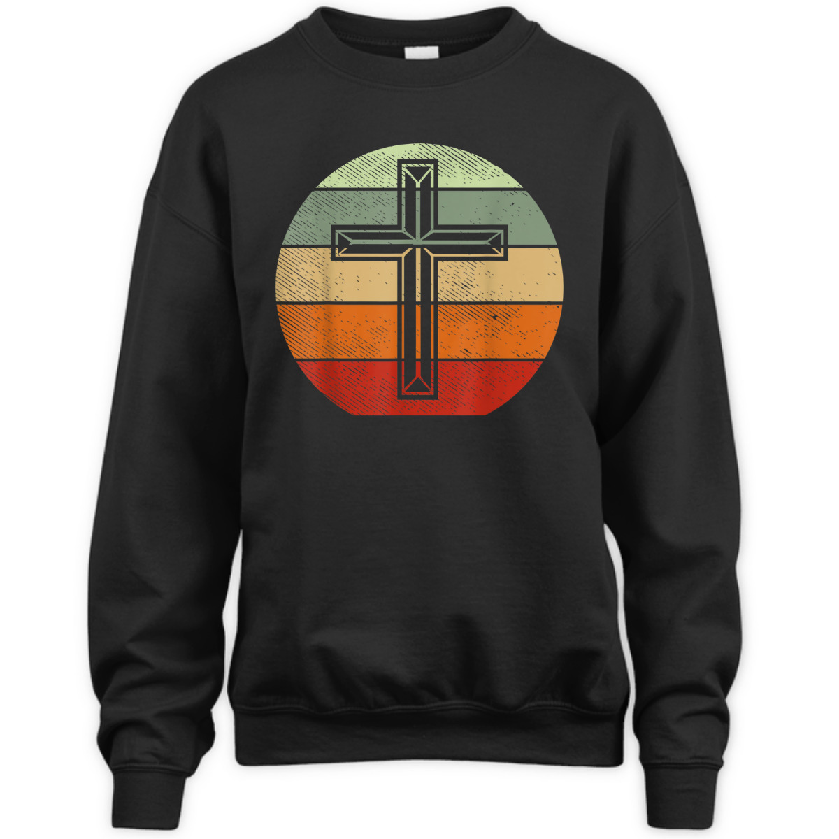 Jesus Retro Cross Christ God Faith Religious Christian T-Shirt