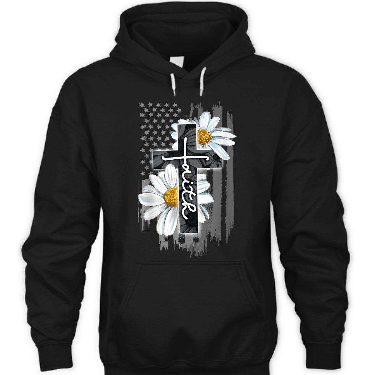 Faith American Flag Daisy Christian Faith Jesus God Lover T-Shirt Faith American Flag Daisy Christian Faith Jesus God Lover T-Shirt