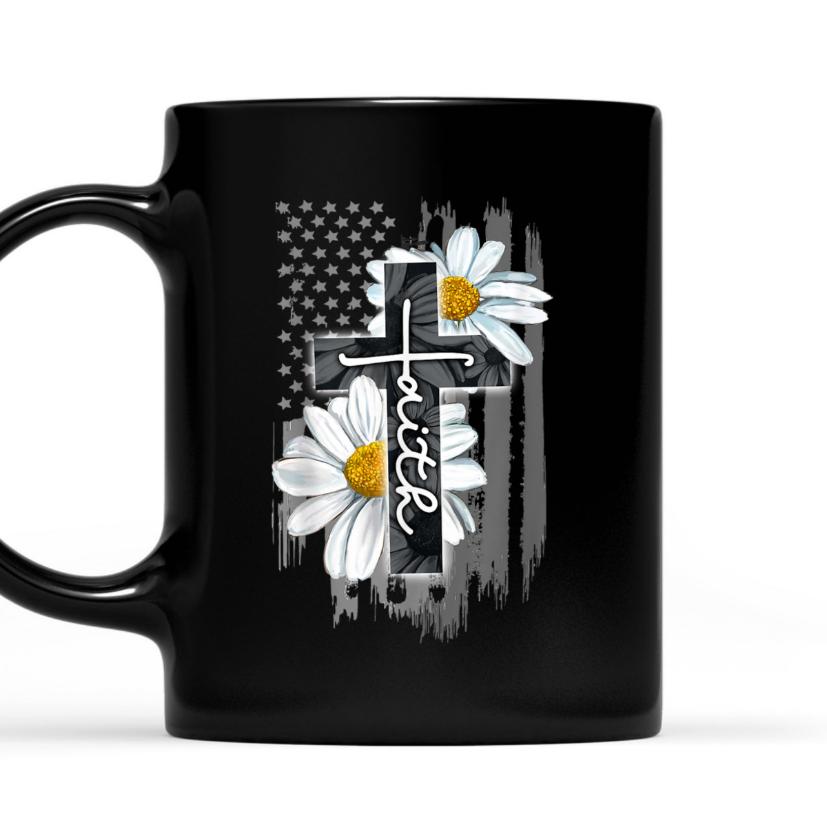 Faith American Flag Daisy Christian Faith Jesus God Lover T-Shirt Faith American Flag Daisy Christian Faith Jesus God Lover T-Shirt